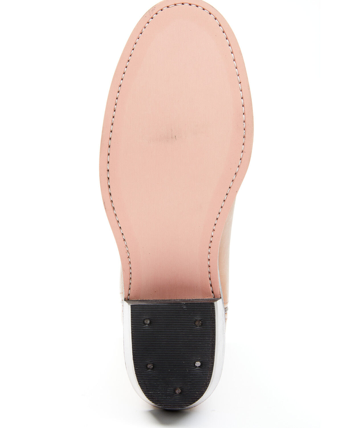 Image #8 - Old West Little Girls' Corona Calfskin Western Boots - Round Toe, Tan, hi-res