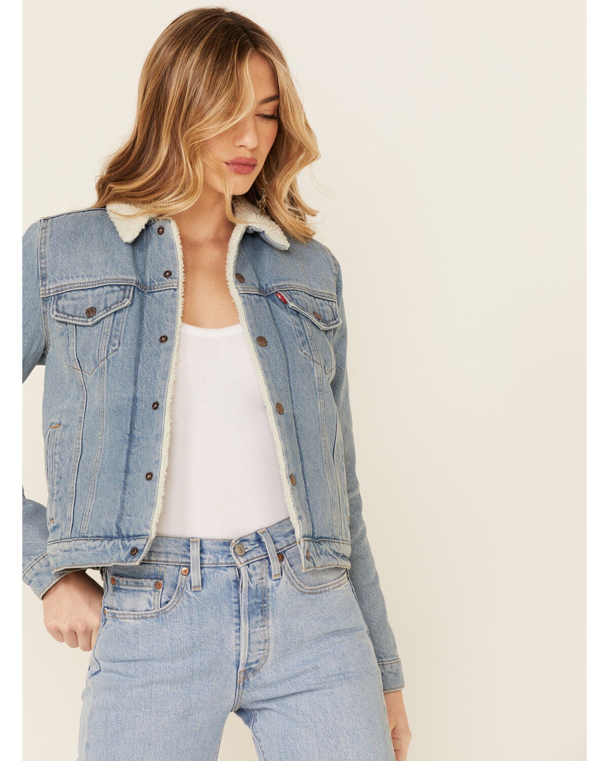 denim jacket sherpa womens