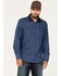 Image #1 - Brixton Men's Bowery Reserve Long Sleeve Snap Shirt, Indigo, hi-res