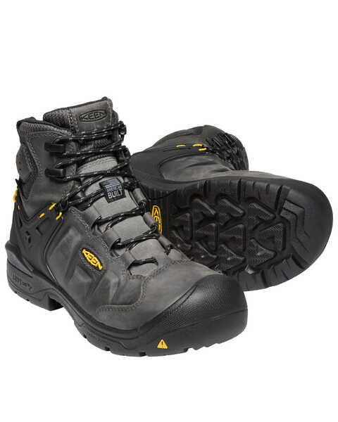 Image #3 - Keen Men's Black Dover Waterproof Work Boots - Composite Toe, Black, hi-res