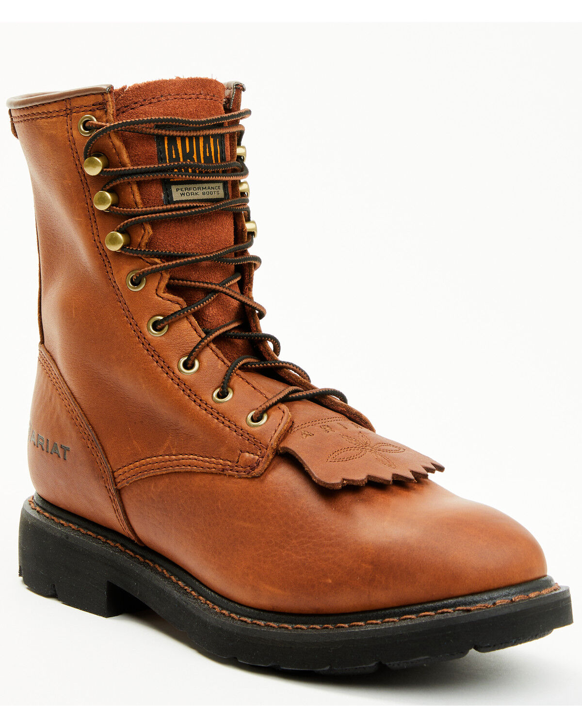 Image #1 - Ariat Men's Cascade 8" Lace-Up Work Boots - Soft Toe, Bronze, hi-res