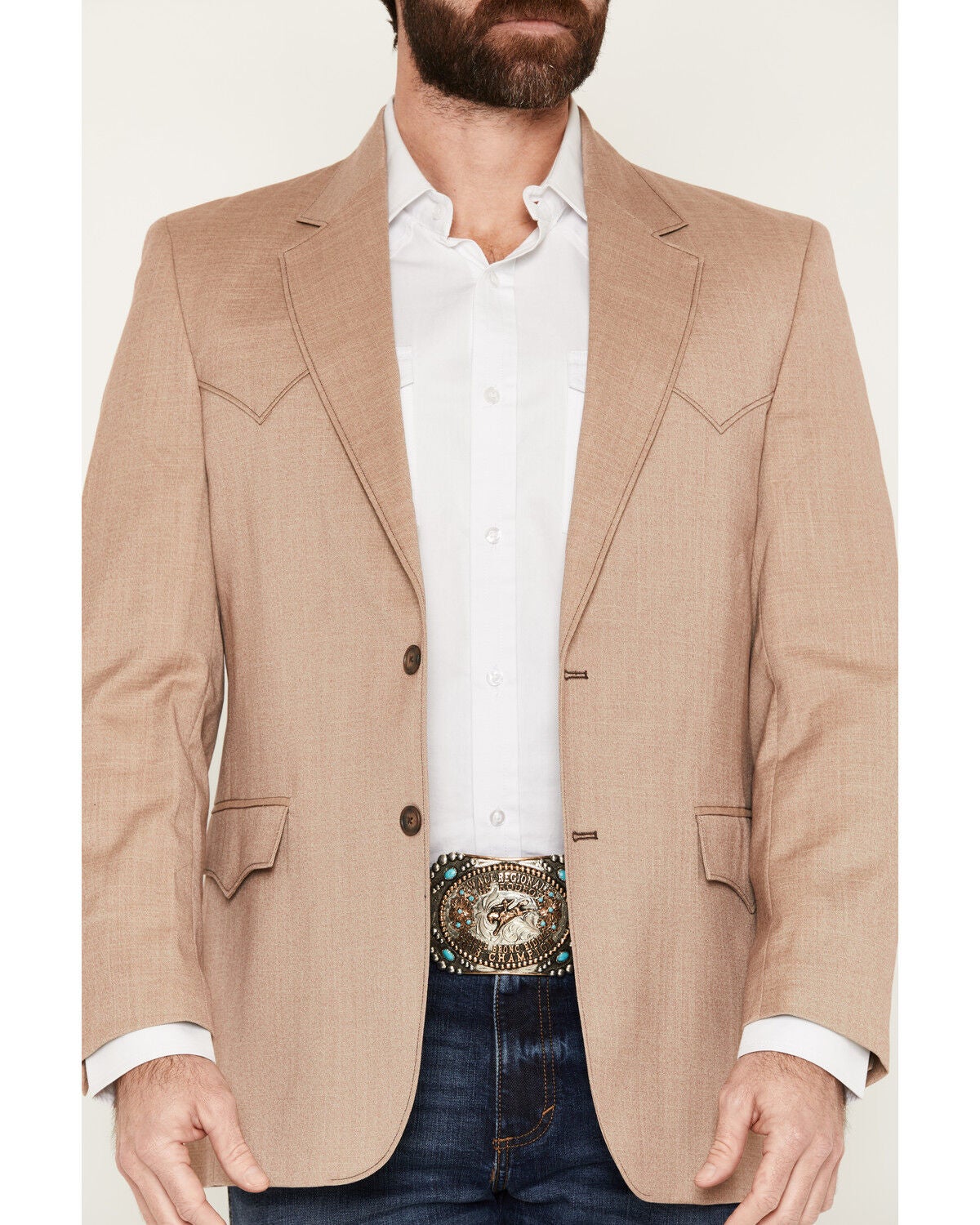 Image #3 - Circle S Men's Lubbock Button-Down Sportcoat - Big, Tan, hi-res
