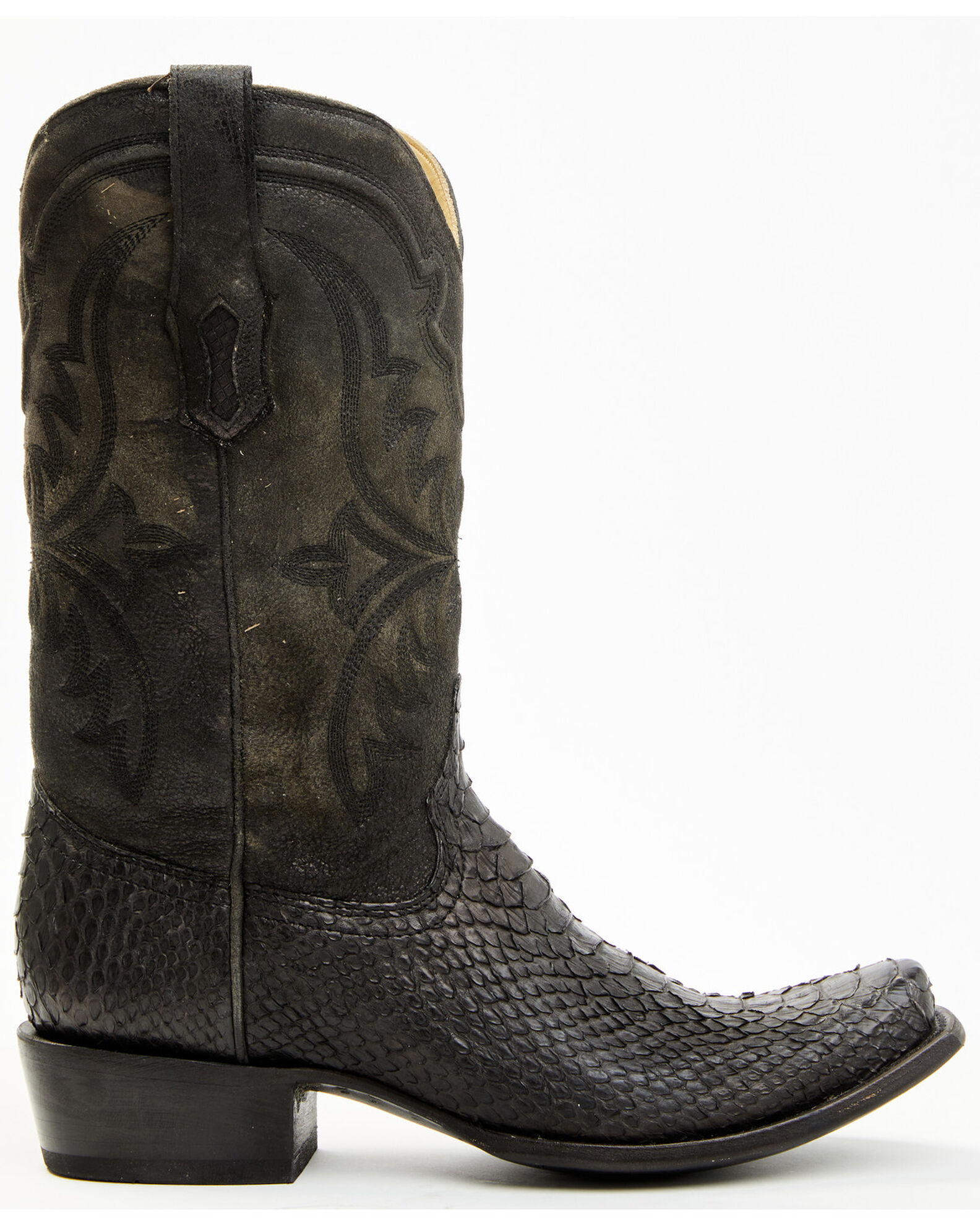Image #2 - Corral Men's Exotic Python Western Boots - Square Toe, Black, hi-res