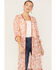 Image #2 - Wild Moss Women's Floral Print Sheer Kimono, Ivory, hi-res