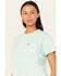 Image #3 - Ariat Women's Rebar Workman True Grit Short Sleeve Work T-Shirt , Turquoise, hi-res