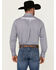 Image #1 - Wrangler Men's Geo Print Logo Long Sleeve Button-Down Western Shirt, Navy, hi-res