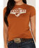 Image #3 - RANK 45® Women's Logo Short Sleeve Graphic Tee, Pecan, hi-res
