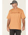 Carhartt Men's Yellowstone Heather Midweight Signature Logo Short Sleeve Work T-Shirt , Yellow, hi-res