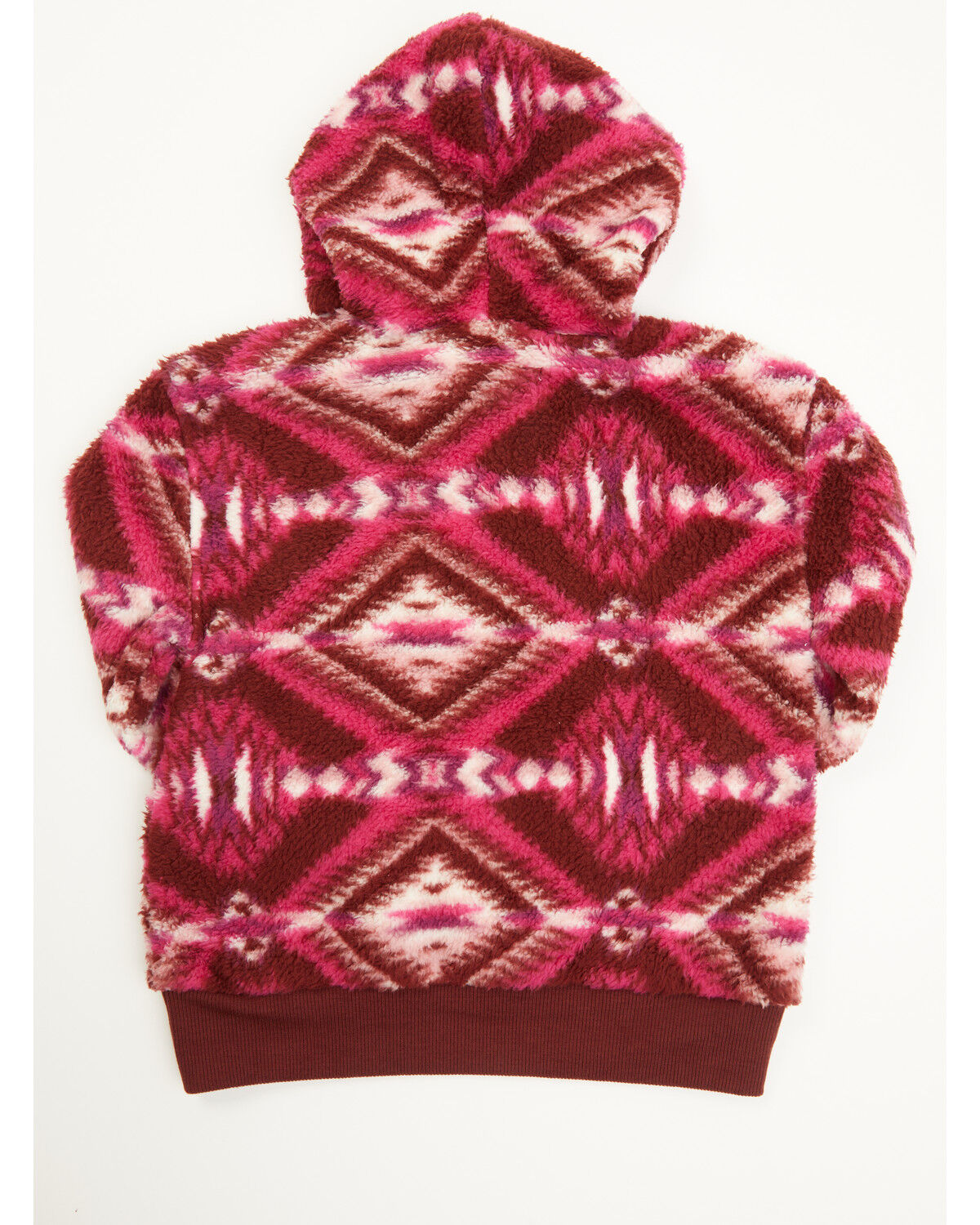 Image #3 - Shyanne Toddler Girls' Southwestern Print Fleece Hoodie, Wine, hi-res