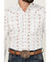 Image #3 - Ely Walker Men's Floral Striped Long Sleeve Pearl Snap Western Shirt, White, hi-res