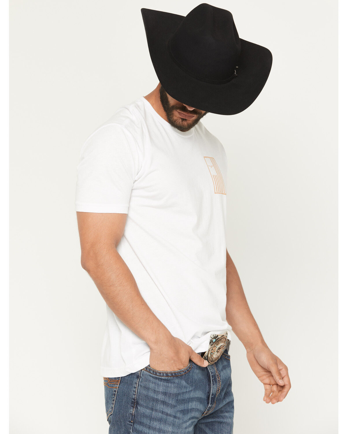 Image #3 - Kimes Ranch Men's Patched Patriotic Logo Short Sleeve Graphic T-Shirt, White, hi-res