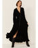 Image #1 - Miss Me Women's Black Maxi Ruffle Button Down Dress , , hi-res