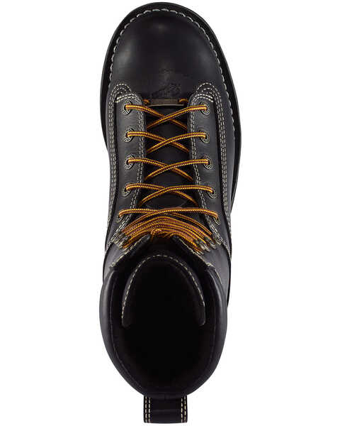 Image #4 - Danner Men's Quarry USA Work Boots - Alloy Toe, Black, hi-res