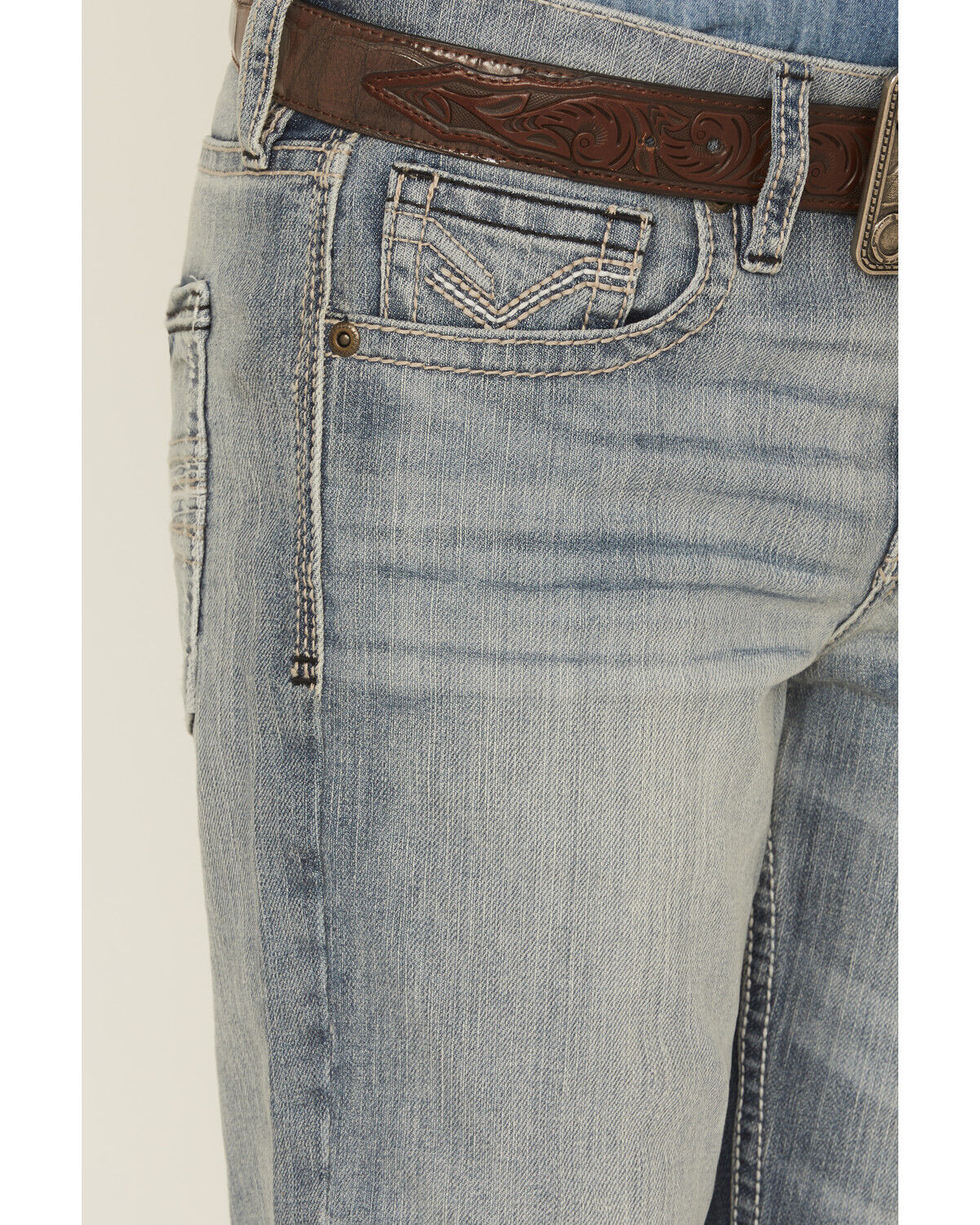 Image #2 - Cody James Boys' Medium Wash Buckskin Slim Bootcut Stretch Denim Jeans, Medium Wash, hi-res