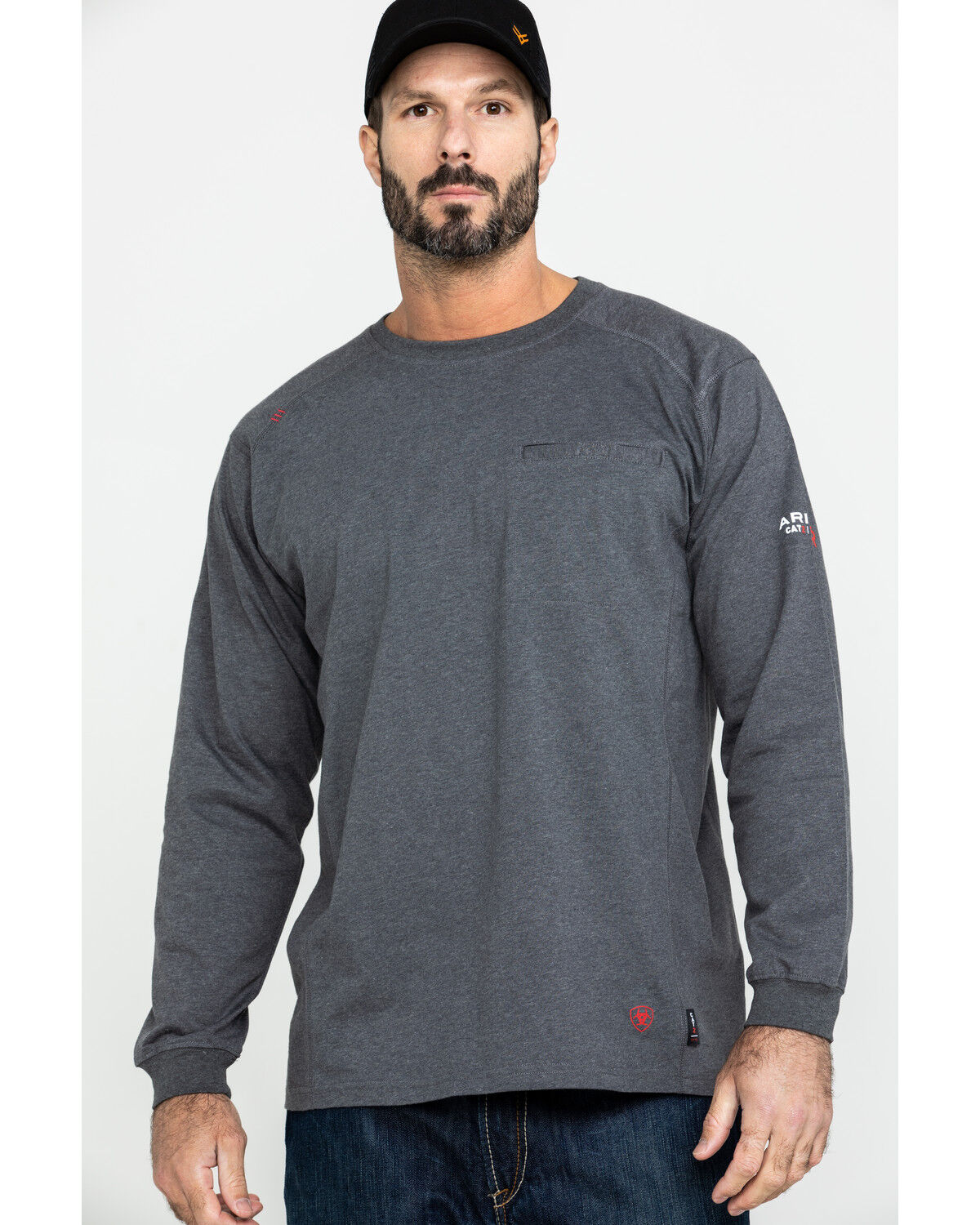 Image #5 - Ariat Men's FR Air Henley Long Sleeve Work Shirt - Big, , hi-res