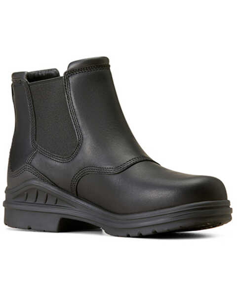 Ariat Men's Barnyard Twin Gore II Waterproof Boots - Round Toe , Black, hi-res