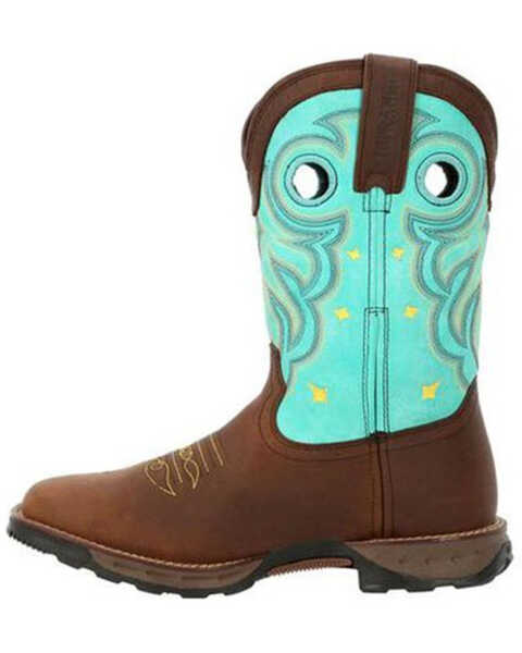 Image #3 - Durango Women's Maverick Waterproof Western Work Boots - Soft Toe, Brown, hi-res