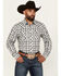 Image #1 - Wrangler Retro Men's Plaid Print Long Sleeve Snap Western Shirt - Tall, Grey, hi-res
