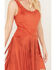 Image #3 - Idyllwind Women's Country Mannor Faux Suede Fringe Mini Dress, Orange, hi-res