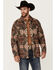 Image #1 - Rock & Roll Denim Men's Southwestern Print Snap Shacket, Dark Brown, hi-res