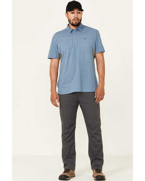 Wrangler Men's ATS All-Terrain Performance Short Sleeve Polo Shirt , Blue, hi-res