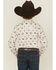 Image #4 - Panhandle Slim Boys' Novelty Steerhead Long Sleeve Snap Stretch Western Shirt, White, hi-res