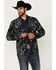 Image #1 - Rock & Roll Denim Men's Southwestern Print Sportcoat, Black, hi-res