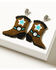 Image #1 - Idyllwind Women's Roundup Boot Beaded Earrings, Bronze, hi-res