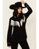Image #2 - Wrangler Women's Fringe Long Sleeve Snap Western Shirt, Black, hi-res