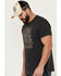 Image #2 - Brothers and Sons Men's Outlook Eagle Short Sleeve Graphic T-Shirt , Black, hi-res