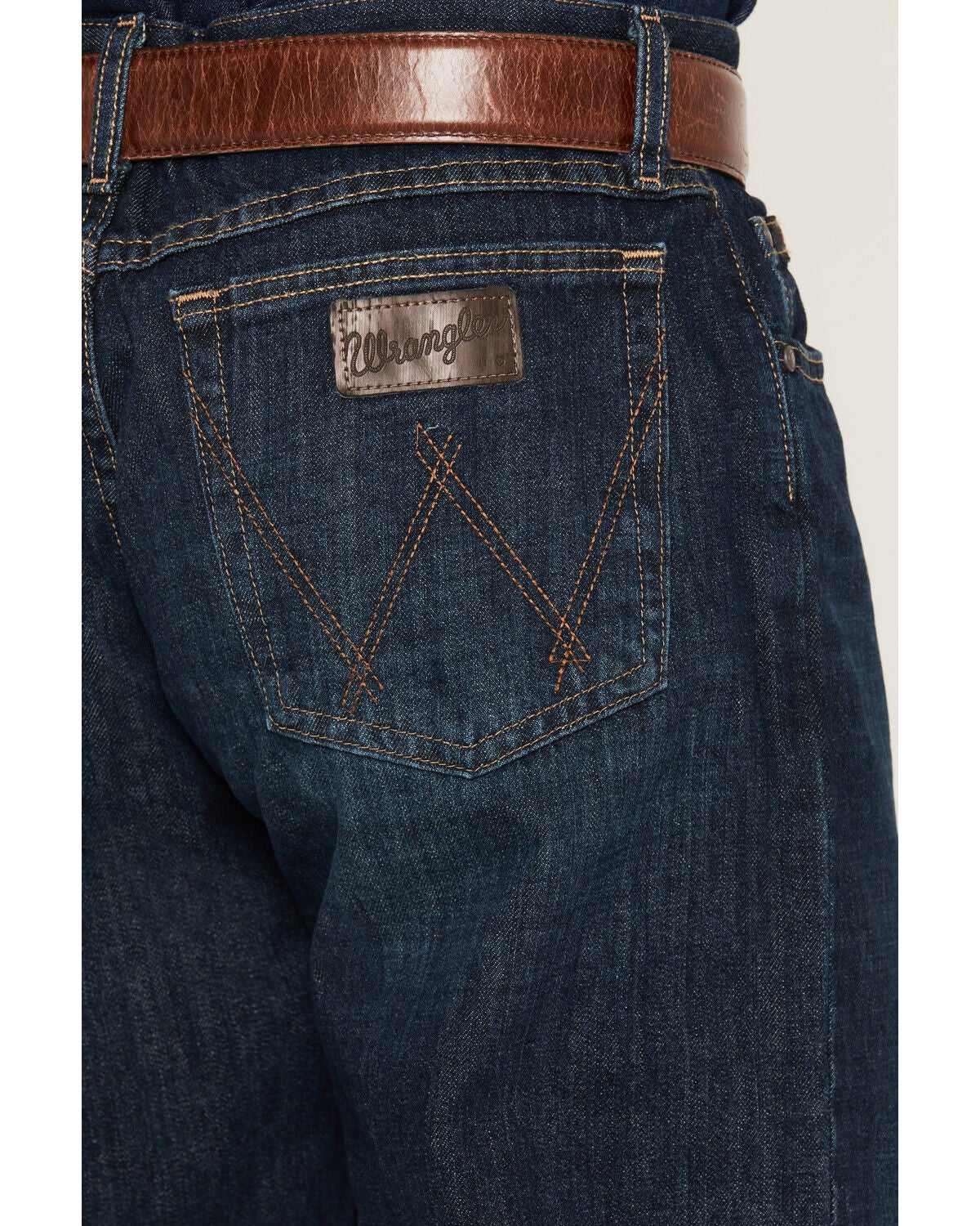 Image #4 - Wrangler 20X Men's Competition Low Rise Relaxed Fit Bootcut Jeans, Dark Blue, hi-res