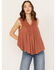 Image #1 - Molly Bracken Women's Crochet Sleeveless Peasant Top, Rust Copper, hi-res