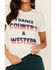 Image #3 - Bandit Women's White I Dance Country & Western Graphic Tee, White, hi-res