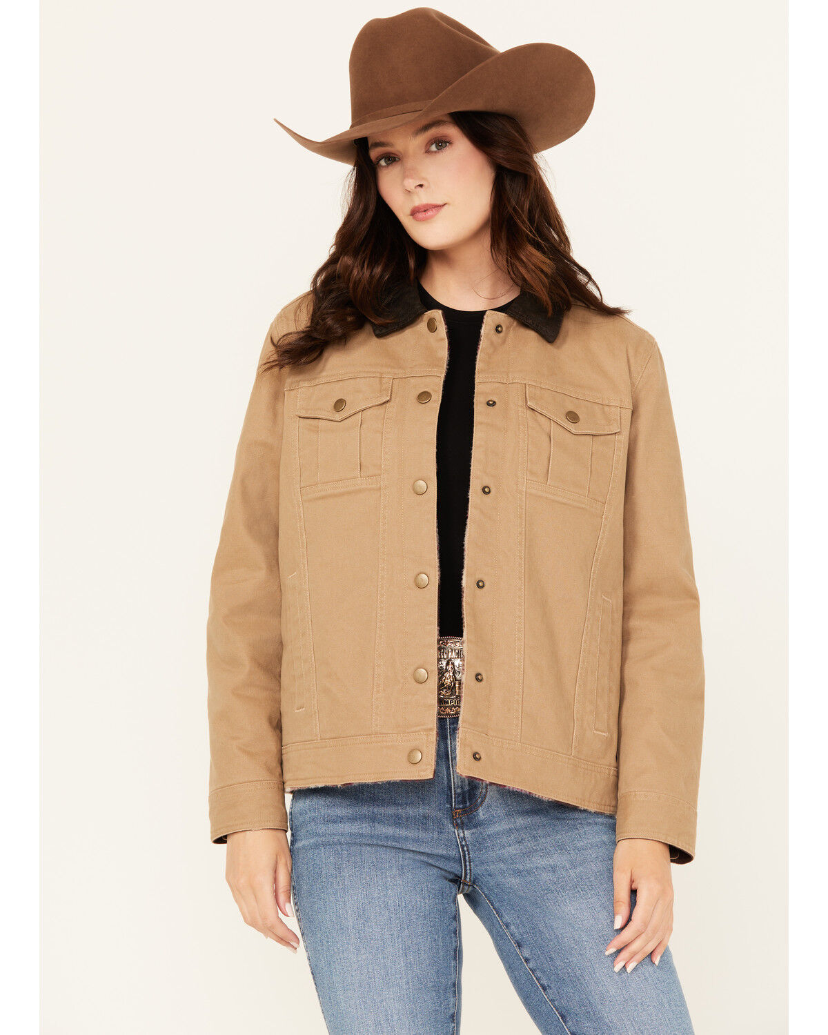 Image #1 - Shyanne Women's Reversible Twill Jacket, Tan, hi-res