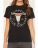 Image #3 - Troll Co Women's SBC Longhorn Short Sleeve Graphic Tee, Black, hi-res