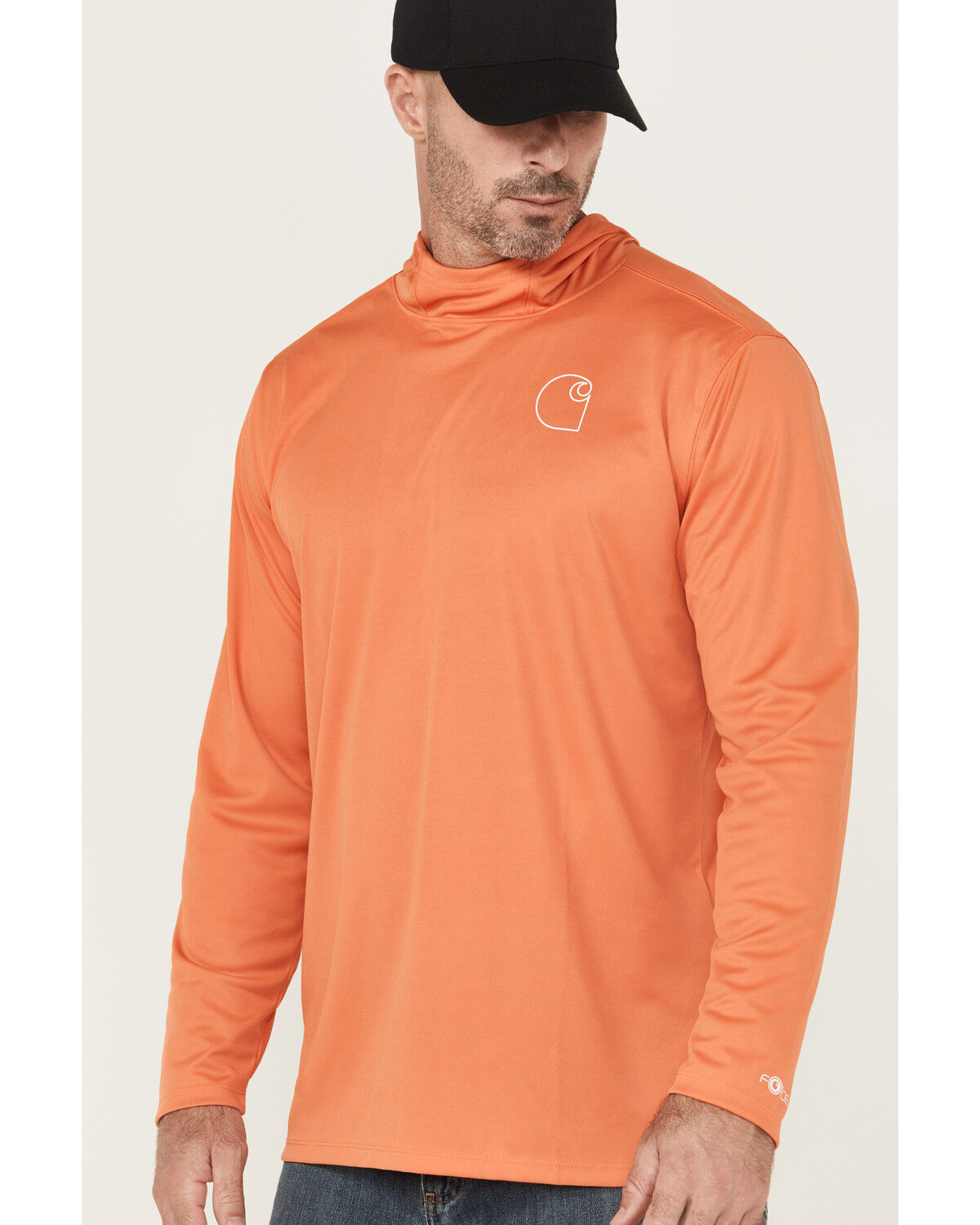 Image #2 - Carhartt Men's Force Sun Defender™ Lightweight Long Sleeve Hooded Graphic T-Shirt, , hi-res