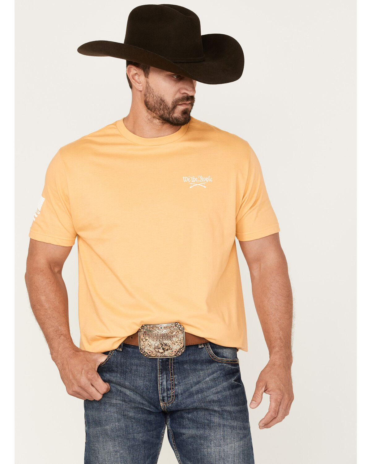 Image #1 - Howitzer Men's We The People Graphic T-Shirt, Yellow, hi-res