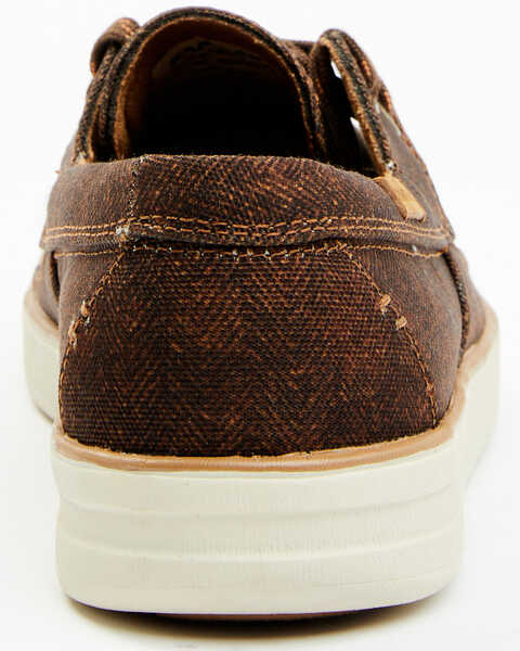 Image #5 - RANK 45® Men's Sanford Herringbone Western Casual Shoes - Moc Toe, Brown, hi-res