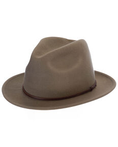 Black Creek Men's Putty Crushable Western Wool Felt Hat , Grey, hi-res
