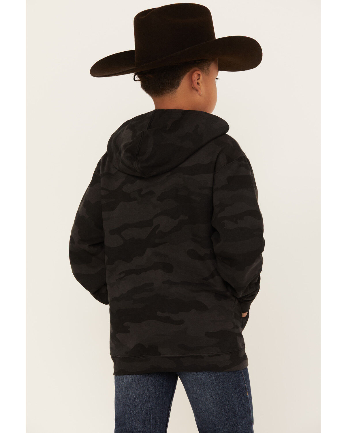 Image #4 - Cody James Boys' Flag Logo Camo Hooded Sweatshirt, Black, hi-res