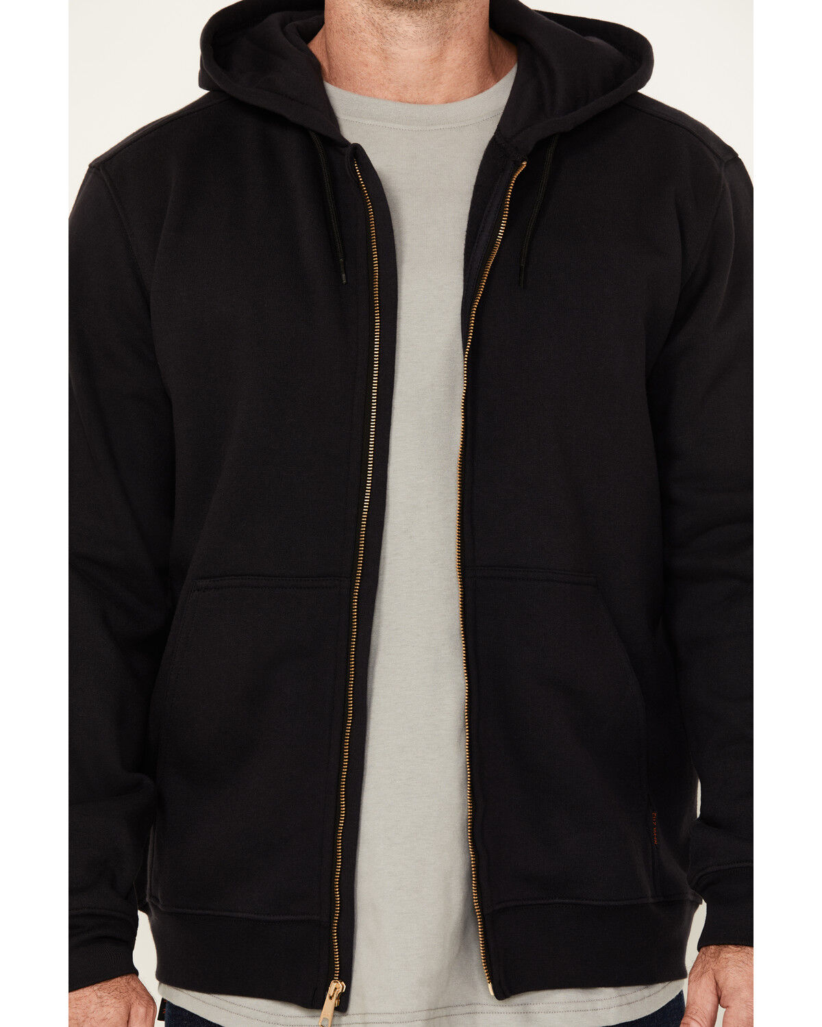 Image #3 - Hawx Men's FR Fleece Hooded Jacket - Big & Tall, Black, hi-res