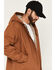 Image #2 - Carhartt Men's Washed Duck Sherpa Lined Hooded Work Jacket, Brown, hi-res