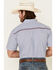 Cowboy Hardware Men's Two Tone Geo Print Short Sleeve Button-Down Western Shirt , Turquoise, hi-res