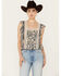 Image #1 - Angie Women's Butterfly Sleeve Floral Print Top, Black/white, hi-res