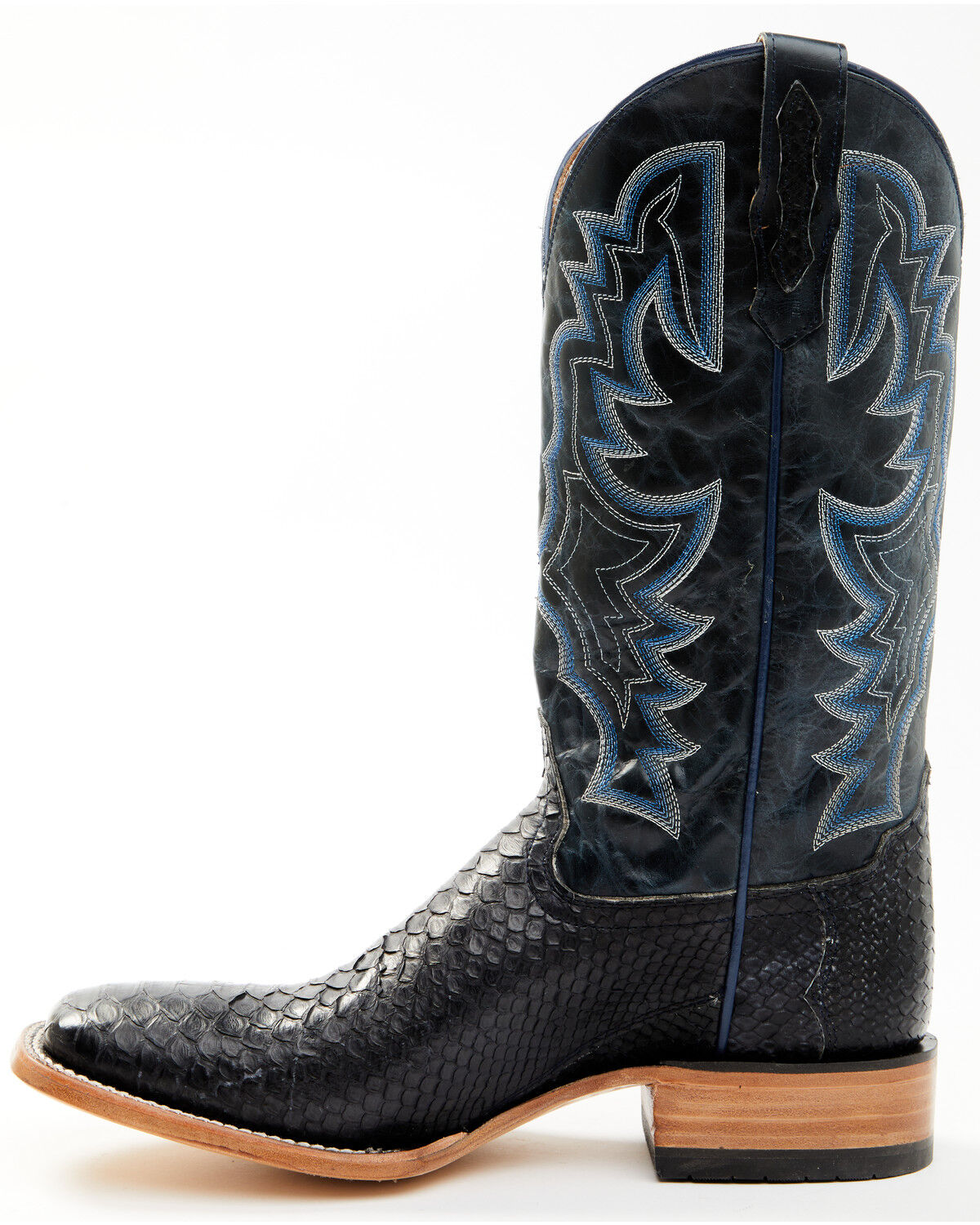 Image #3 - Cody James Men's Exotic Python Western Boots - Broad Square Toe, Black, hi-res