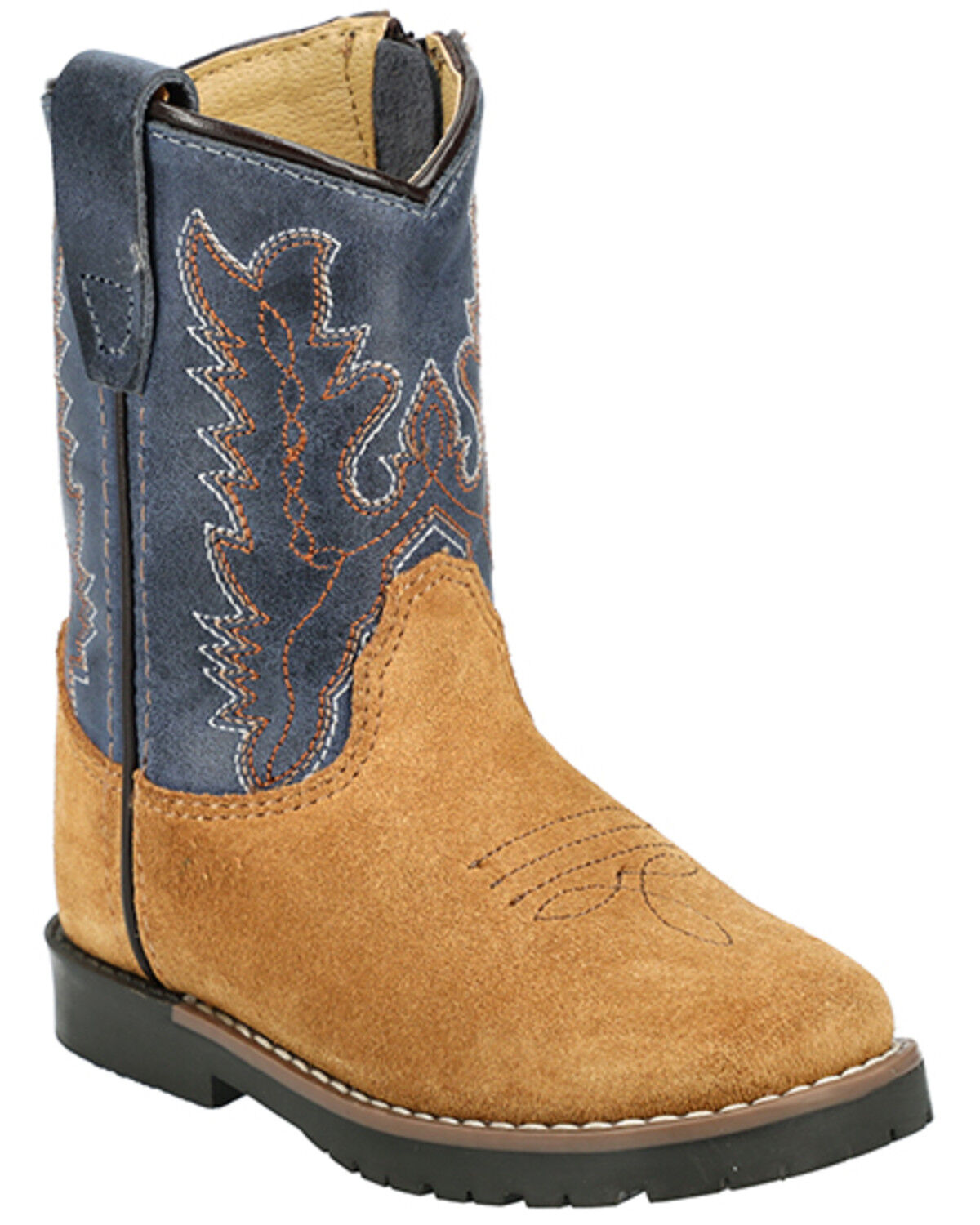 Image #1 - Smoky Mountain Toddler Boys' Autry Western Boots - Broad Square Toe, Tan, hi-res