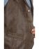 Image #2 - Scully Men's Whipstitch Lamb Leather Vest, Brown, hi-res