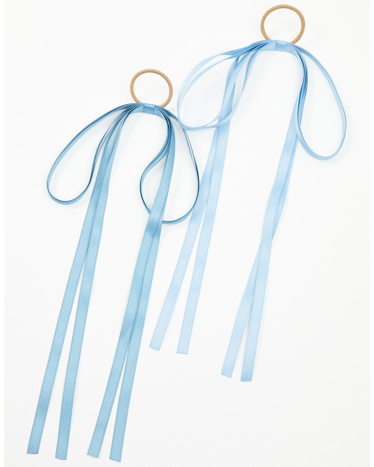 Image #3 - Shyanne Women's Long Ribbon Bow Hair Ties - 2 Piece, Blue, hi-res