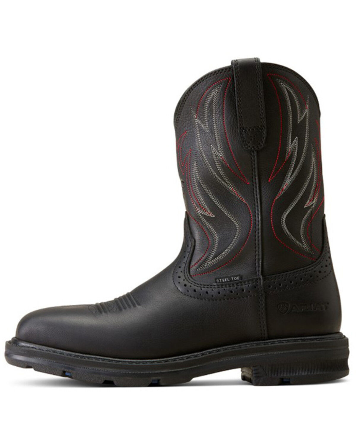 Image #2 - Ariat Men's Sierra Shock Shield Work Boots - Steel Toe, Black, hi-res