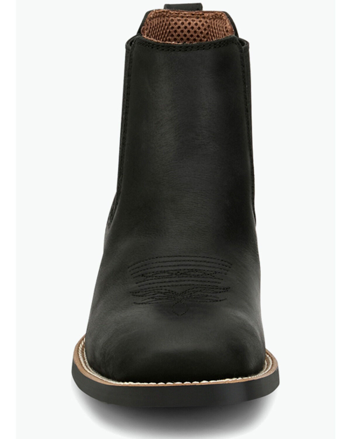 Image #4 - Justin Men's Stampede Norman Chelsea Boots - Broad Square Toe, Black, hi-res
